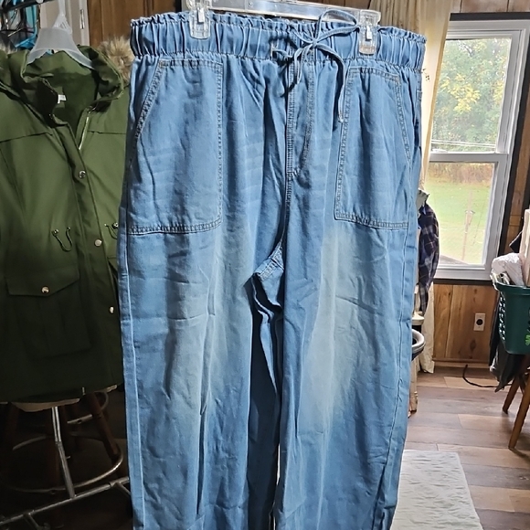 SHEIN Curve Denim Blue Pants - Picture 1 of 5